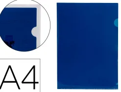 Pochette coin liderpapel polypropylène 180 microns a4 210x297mm capacité 20f coloris bleu transparent