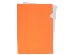 Pochette coin liderpapel polypropylene 180 microns a4 210x297mm capacite 20f coloris orange fluo