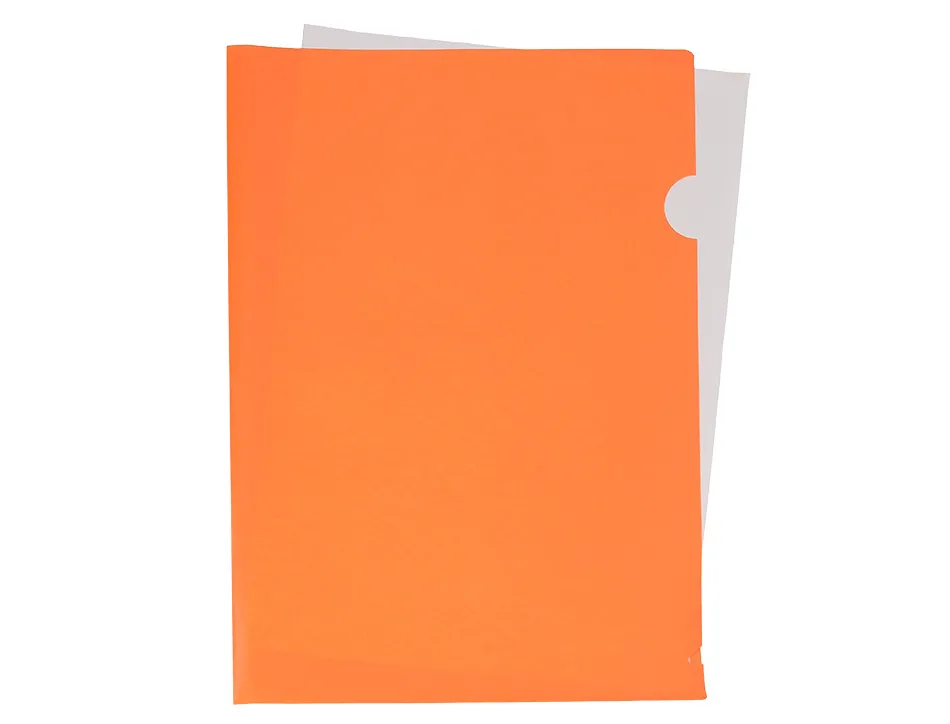 Pochette coin liderpapel polypropylene 180 microns a4 210x297mm capacite 20f coloris orange fluo
