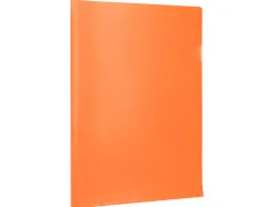 Pochette coin liderpapel polypropylene 180 microns a4 210x297mm capacite 20f coloris orange fluo