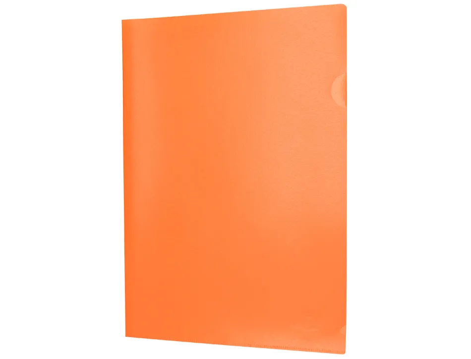 Pochette coin liderpapel polypropylene 180 microns a4 210x297mm capacite 20f coloris orange fluo