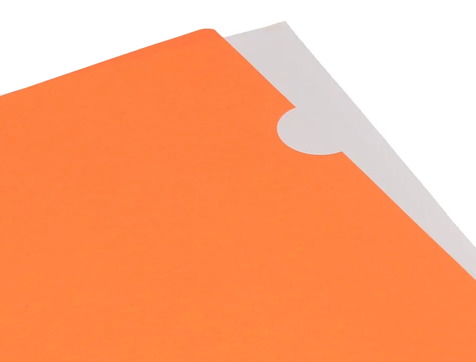 Pochette coin liderpapel polypropylene 180 microns a4 210x297mm capacite 20f coloris orange fluo