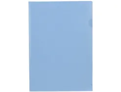 Pochette coin liderpapel polypropylene 180 microns a4 210x297mm capacite 20f coloris bleu ciel opaque