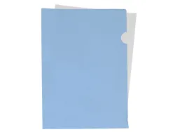 Pochette coin liderpapel polypropylene 180 microns a4 210x297mm capacite 20f coloris bleu ciel opaque
