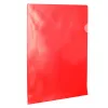 Pochette coin q-connect polypropylène grainé économique 12/100e coloris rouge transparent boîte 100 unités