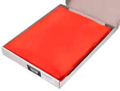 Pochette coin q-connect polypropylène grainé économique 12/100e coloris rouge transparent boîte 100 unités