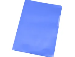 Pochette coin q-connect polypropylène eco 12/100e coloris bleu sachet 10 unités