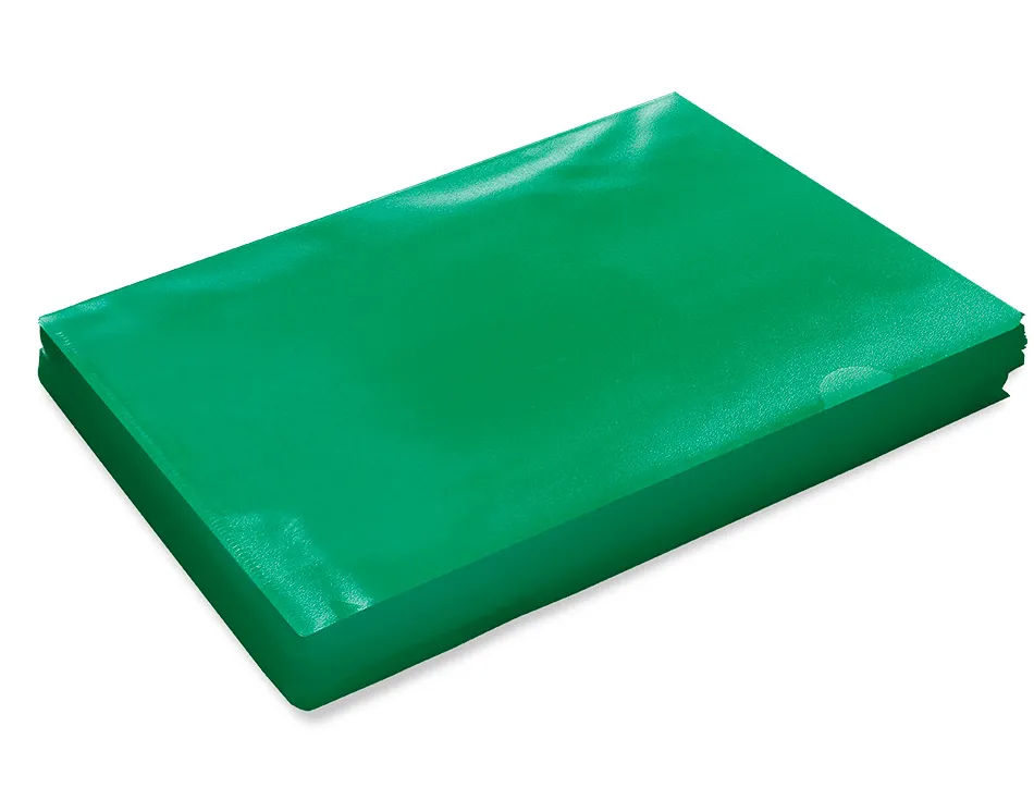 Pochette coin q-connect polypropylène grainé économique 12/100e coloris vert transparent boîte 100 unités