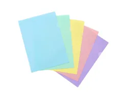 Pochette coin viquel rainbow pastel polpropylene a4 coloris assortis lot 10 unites
