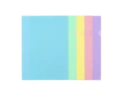 Pochette coin viquel rainbow pastel polpropylene a4 coloris assortis lot 10 unites