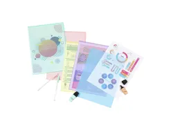 Pochette coin viquel rainbow pastel polpropylene a4 coloris assortis lot 10 unites