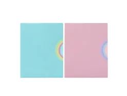Pochette coin viquel rainbow pastel polypropylene a4 4 positions coloris aleatoire