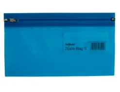Pochette couleur snopake polyethylene transparent zip metal 24x13cm coloris aleatoire