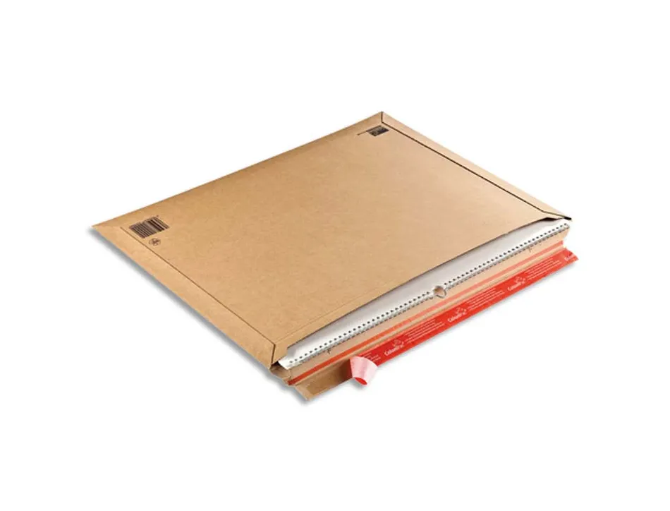 Pochette d expedition rigide colompac carton brun format l57 x h42 cm epaisseur 5 cm