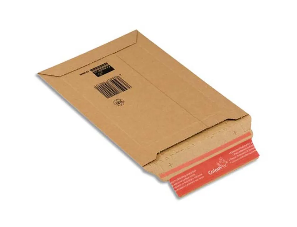 Pochette d expedition rigide colompac carton brun format 25 x 36 cm hauteur 5 cm