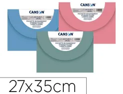 Pochette de rangement canson 27x35cm 500á - pastel assorties new