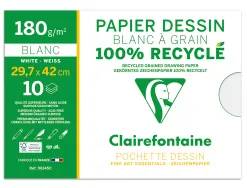 Pochette dessin grain a3 100% recycl 180gr 10f