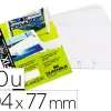 Pochette durable transparente amovible capacité 80 cartes de visite 104x54mm recto verso paquet 40 unités
