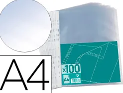 Pochette elba perforée polypropylène transparent grainé format a4 incolore sachet 100 unités