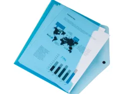 Pochette enveloppe liderpapel polypropylène 180 microns a4 297x210mm fermeture bouton résistant assortis pack 4 unités