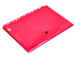 Pochette enveloppe liderpapel polypropylène 180 microns a4 210x297mm 50f résistant perforée coloris assortis pack 5u