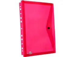 Pochette enveloppe liderpapel polypropylène 180 microns a4 210x297mm 50f résistant perforée coloris assortis pack 5u