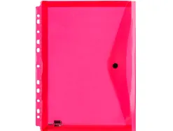 Pochette enveloppe liderpapel polypropylène 180 microns a4 210x297mm 50f résistant perforée coloris assortis pack 5u