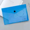 Pochette enveloppe liderpapel polypropylène 180 microns a6 148x105mm 50f fermeture bouton transparent bleu
