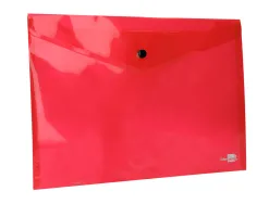 Pochette enveloppe liderpapel polypropylène 180 microns a4 297x210mm 50f fermeture bouton coloris assortis pack 5 unités