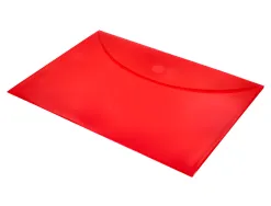 Pochette enveloppe liderpapel polypropylène 180 microns a4 297x210mm fermeture velcro coloris rouge