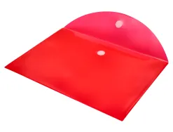 Pochette enveloppe liderpapel polypropylène 180 microns a4 297x210mm fermeture velcro coloris rouge