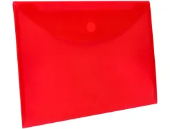 Pochette enveloppe liderpapel polypropylène 180 microns a4 297x210mm fermeture velcro coloris rouge