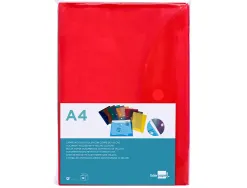 Pochette enveloppe liderpapel polypropylène 180 microns a4 297x210mm fermeture velcro coloris rouge