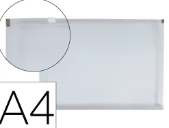 Pochette enveloppe liderpapel polypropylene 180 microns a4 210x297mm fermeture eclair transparent incolore