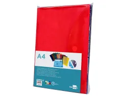 Pochette enveloppe liderpapel polypropylène 180 microns a4 297x210mm fermeture velcro coloris assortis pack 12 unités