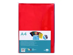 Pochette enveloppe liderpapel polypropylène 180 microns a4 297x210mm fermeture velcro coloris assortis pack 12 unités