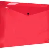 Pochette enveloppe liderpapel polypropylene 180 microns a3 420x297mm 50f fermeture bouton resistant rouge
