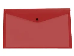 Pochette enveloppe liderpapel polypropylene 180 microns a3 420x297mm 50f fermeture bouton resistant rouge