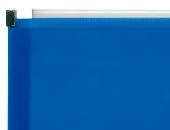 Pochette enveloppe liderpapel polypropylene 180 microns a4 210x297mm fermeture eclair bleu translucide