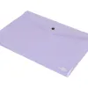 Pochette enveloppe liderpapel polypropylene 180 microns a4 97x210mm 50f fermeture bouton lavande opaque