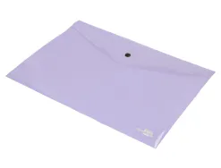 Pochette enveloppe liderpapel polypropylene 180 microns a4 97x210mm 50f fermeture bouton lavande opaque