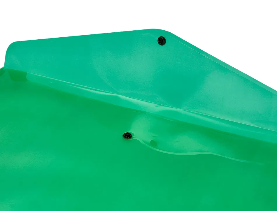 Pochette enveloppe liderpapel polypropylène 180 microns a3 420x297mm 50f fermeture bouton résistant transparent vert