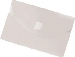 Pochette enveloppe liderpapel polypropylène 180 micorns a8 74x52mm 50f fermeture bouton résistant transparent