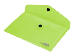 Pochette enveloppe liderpapel polypropylène 180 microns a7 105x74mm 50f fermeture bouton résistant transparent vert