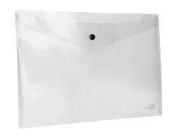 Pochette enveloppe liderpapel polypropylène 180 microns a3 420x297mm 50f fermeture bouton résistant transparent