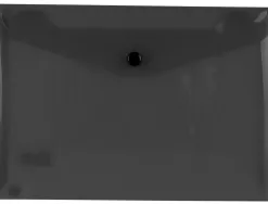 Pochette enveloppe liderpapel polypropylène 180 microns a5 210x148mm 50f fermeture bouton résistant transparent noir