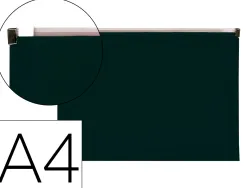 Pochette enveloppe liderpapel polypropylene 180 microns a4 210x297mm fermeture eclair noir opaque