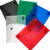 Pochette enveloppe liderpapel polypropylène 180 microns a5 210x148mm 50f fermeture bouton résistant transparent rouge