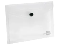 Pochette enveloppe liderpapel polypropylène 180 microns a6 148x105mm 50f fermeture bouton transparent