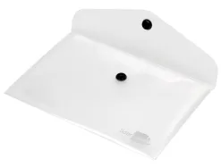 Pochette enveloppe liderpapel polypropylène 180 microns a6 148x105mm 50f fermeture bouton transparent